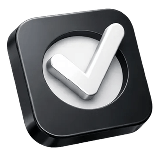 3D confirmation icon with a tick on the Keen Vestix about page